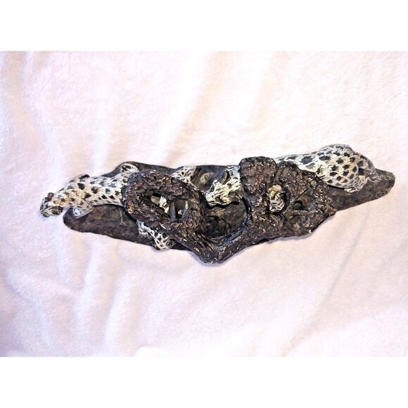 Heavy Snow Leopard Sculpture Carved Stone Big Cats Figurine Handmade Decor - Picture 12 of 14